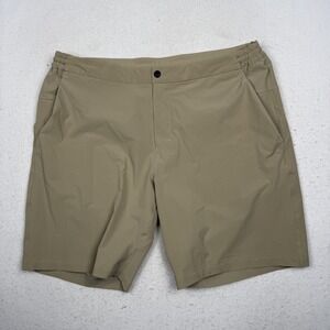 Lululemon Comission Swim Shorts Mens 36 Beige Elastic Drawstring Stretch